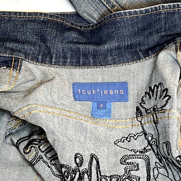 Fcuk blue Jean jacket Size 0 - Picture 4 of 9